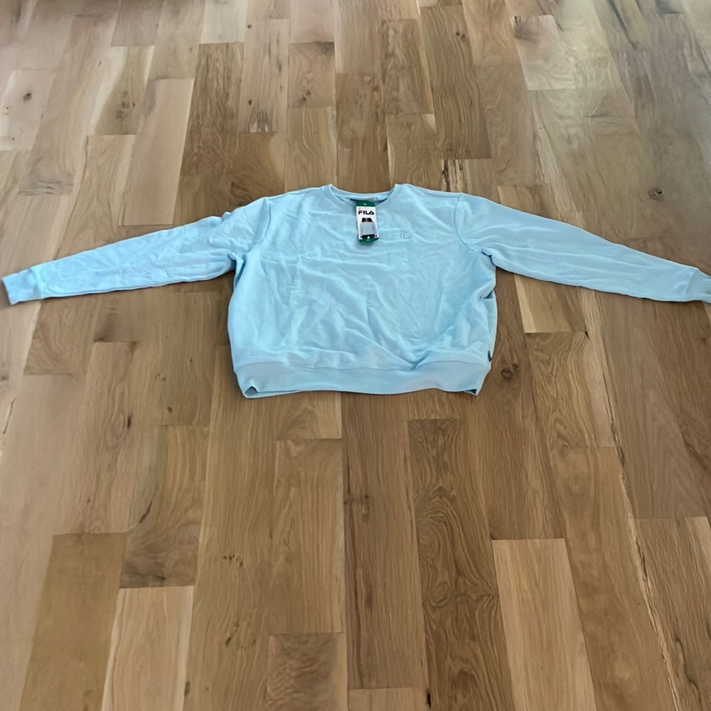 Fila light blue size, extra large sweatshirt, NWT!